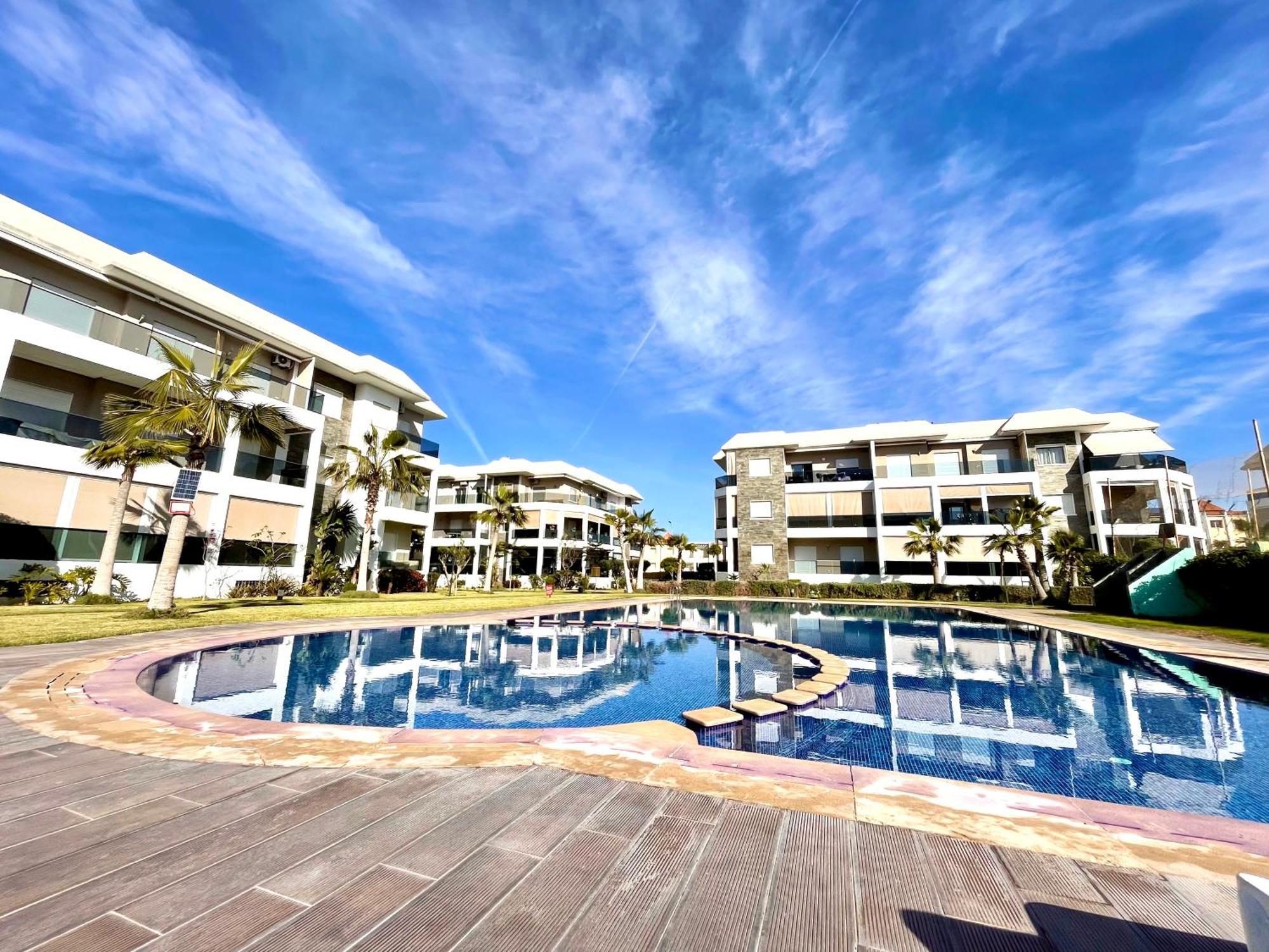 Bel Appartement A Amwaj Beach And Resorts Казабланка Екстериор снимка